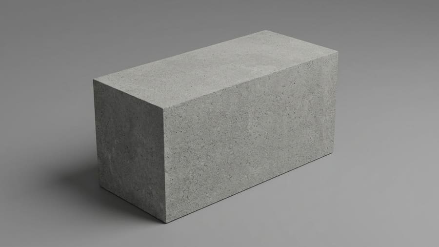 Bongshai 16 by 8 by 4 inch solid concrete block